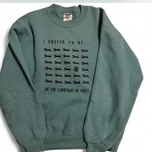 Jerzees Green Sweatshirt - Dog Lover Design